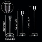 Vincidern 6PCs Acrylic Candle Holders Centerpieces for Table, Taper Candle Holder for Wedding Decor, Dining Room, Halloween, Christmas Decorative Candlestick Holder, Taper Candle Holder Set