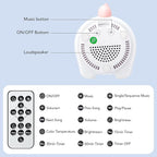 Unicorn Baby Sound Machine with Light, 16 Colors+Silicone Sleep Sound Machine for Kids Night Light, 10 White Noise Baby Night Light for Kids with Music, Remote+Timer+Rechargeable Nightlight [Gifts]