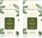 Thymes Pura Refills – 2 Pack of Oil Diffuser Scents – Long-Lasting Pura Diffuser Refills – Premium Home Fragrance – Notes Siberian Fir Needles, Cedarwood & Sandalwood (Frasier Fir, Pack of 2)