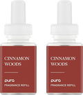 PuraHome Scent Refill - Smart Home Air Diffuser - Up to 120-Hours of Luxury Fragrance per Refill - Home Essential - Clean & Safe Diffuser Fragrance - 2 Pack, Cinnamon Woods