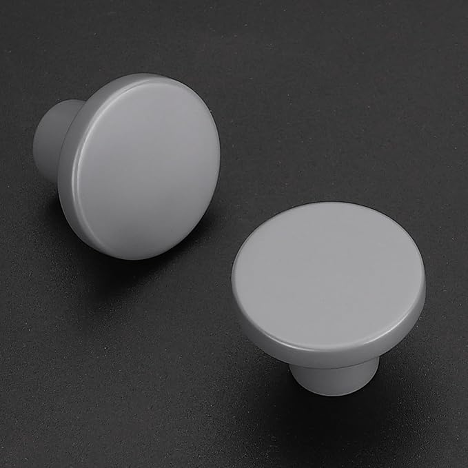 Ravinte 15 Pack Cabinet Knobs Grey Kitchen Cabinet Knobs Round Dresser Drawer Pulls Closet Door Pulls 1-1/5 Inch