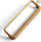 Goo-Ki Champagne Copper Cabinet Pulls with Hole Center 5''(128MM),Modern Zinc Alloy Drawer Pulls for Drawer,Wardrobe,Cupboard,6 Pack