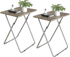 Garden 4 you TV Tray Table TV Dinner Tray with Sturdy MDF Set of 2,Eating Trays for Living Room with No Assembly Required,Small Folding Side Table 15 x 18.9 x 26in (3D,2PCS)