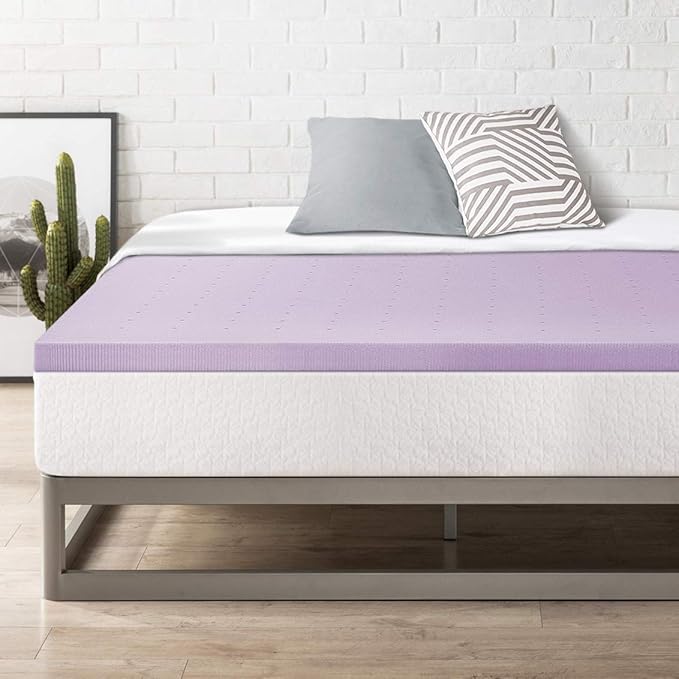 Best Price Mattress Topper Twin, 2" Memory Foam Mattress Topper with Lavender Certipur-US Certified Cooling, Twin Size