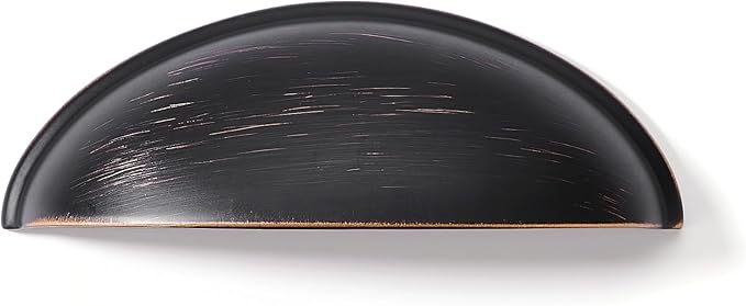 khtumeware 10 Pack 3" Drawer Pulls Oil Rubbed Bronze Cabinet Cup Pulls Kitchen Hardware Cabinet Handles Drawer Handles Knobs 3 inch Hole Center