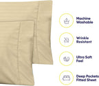 King Size Bed Sheets - 6 Piece 1500 Supreme Collection Fine Brushed Microfiber Deep Pocket King Sheet Set Bedding - 2 Extra Pillow Cases, Great Value, King, Dobby Sage