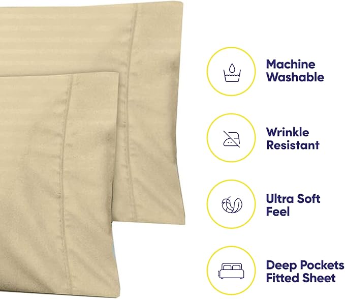 King Size Bed Sheets - 6 Piece 1500 Supreme Collection Fine Brushed Microfiber Deep Pocket King Sheet Set Bedding - 2 Extra Pillow Cases, Great Value, King, Dobby Sage