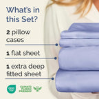 Extra Deep Twin XL Sheet Set - 4 Piece Breathable & Cooling Sheets - Hotel Luxury Bed Sheets Set - Easy & Secure Fit - Soft, Wrinkle Free & Comfy Sheets Set - Lavender Sheet Set w/Extra Deep Pockets