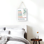 Inspirational Decor I am a Child of God Scripture Wooden Hanging Sign Christian Gift for Baby Kids Girl Boy Nursery Teen Room Bible Verse Wall Art Decoration 8 x 10 Inches