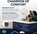 Serta Raised Air Mattress with Never Flat Pump | Luxury Inflatable Mattress with Built in Air Pump to Ensure a Good Night’s Rest | Heavy Duty Blow Up Mattress with Self Inflating Pump