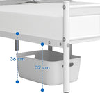 Yaheetech Full Bed Frames Metal Platform Bed with Headboard&Footboard for Bedrooms/No Box Spring Needed/Easy Assembly/Underbed Space: 12.6"/White Full Bed