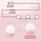 Consciot LED Vanity Lights for Mirror, Hollywood Style Vanity Light with 10 Dimmable Bulbs, Adjustable Color & Brightness, USB Cable, Mirrors Lights Stick on for Makeup Table Dressing Room Mirror