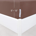 Box Spring Cover Queen Size with Smooth and Elastic Woven Material, Alternates for Bed Skirt, Wrinkle & Fading Resistant, Washable, Dustproof, Brown