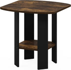 Furinno SIMPLE DESIGN Side Table, 2-Tier End Table, Open Shelves Night Stand, Bedside Table, for Living Room, Bedroom, Amber Pine