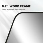 CULER Black Bathroom Wall Mirror,24 x 36 Inch Rectangle Vanity Modern Tempered Glass Mirror for Bedroom,Living Room,Entryway (24x36 Inch, Black)