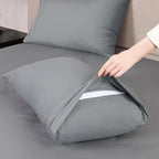 Mejoroom Queen Size Sheet Set - Hotel Luxury 1800 Bedding Sheets & Pillowcases - Deep Pocket Fitted Sheet, Soft, Breathable, Wrinkle & Fade Resistant - 4 Piece (Queen,Gray)