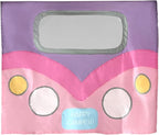 Max & Lily Underbed Curtain for Low Bunk Bed/Low Loft Bed, Camper Van Play Kids, Cotton Privacy Bottom Bunk, 2 Panel Set, Pink/Purple (180032-056)