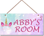 Personalized Sign Unicorn Sign, Custom Name for Girls Room for Kids Room, Funny Colorfull Wall Décor, Wall Décor for Home, Birthday Party, Bedroom, Bathroom, Playroom