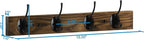 Coat Hooks Wall Mounted, Wooden Hat Rack with 4 Hooks for Entryway, Bathroom,Bedroom(4 Pack,Brown)