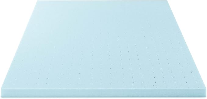 Best Price Mattress 3 Inch Ventilated Memory Foam Mattress Topper, Cooling Gel Infusion, CertiPUR-US Certified, Dorm Essentials, Queen