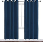 NICETOWN Moroccan Blue Blackout Curtains 78" Long, 55" Wide, 2 Pieces for Office, Dining, Guest Room - Sound Reducing, Heat and Cold Block Panels for Modern Decorative