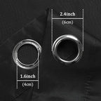 KEQIAOSUOCAI Patio Door Sheer Curtain Panels - 108 inch Length Ceiling to Floor Extra Long Voile Drape Curtains Window Treatment for Sliding Glass Door (Jet Black,2 Pieces,W 54 x L 108 inches Long)
