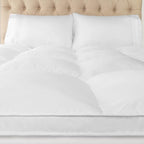 Superior Mattress Topper, Down Alternative, 2 Inch Deep Sized Bed Pillow Top, Comfort Pad, Fluffy Mattress-Topper Protector, Plush Cooling Extra Soft, Hotel Quality, All-Season, Twin XL, White