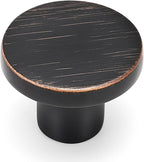 Ravinte 5 Pack Cabinet Knobs Oil Rubbed Bronze Kitchen Cabinet Knobs Round Dresser Drawer Pulls Closet Door Pulls 1-1/5 Inch