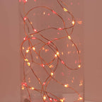 QBIS Battery Powered Fairy Lights - 40 LED, 6hr Timer, Red & Orange for Bedroom, Christmas & Halloween