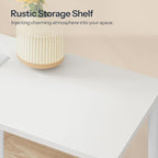 HOOBRO Side Table with Charging Station, End Table with USB Port and Outlets, Nightstand with 2-Layer Storage Shelves for Small Spaces, Living Room, Bedroom, White WW09UBZ01