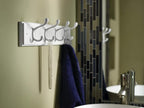 Liberty Hardware 129847 18-Inch Coat and Hat Rail/Rack with 4 Heavy Duty Hooks, White and White