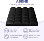 ABENE Mattress Topper King for Back Pain Relief, Extra Thick Mattress Pad Pillowtop, Soft Mattress Protector Cover with 8"-21" Deep Pocket, Overfilled Down Alternative Filling (Black, King)