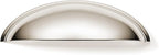 khtumeware 10 Pack 3-3/4" Drawer Pulls Polished Nickel Cabinet Cup Pulls Kitchen Hardware Cabinet Handles Drawer Handles Knobs 3-3/4 inch Hole Center