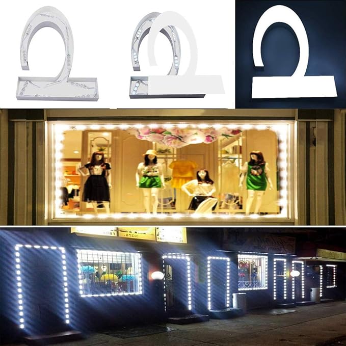 LED Module, Decorative Light White 10pcs 5 Ft 5730 SMD 150LM Per Module IP65 Waterproof for Letter Sign Advertising Signs With Tape Adhesive Backside (White Light)