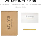 Ravinte 55 Pack 5 Inch Cabinet Pulls Brushed Brass Stainless Steel Kitchen Drawer Pulls Cabinet Handles 5”Length, 3” Hole Center
