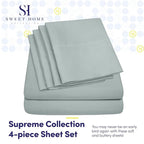 Sweet Home Collection 6 Piece Bed Sheet Set, Twin XL, Slate