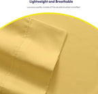 Twin XL Size Bed Sheets - 4 Piece 1500 Supreme Collection Fine Brushed Microfiber Deep Pocket Twin X-Large Sheet Set Bedding - 1 EXTRA PILLOW CASES, GREAT VALUE, Twin XL, Yellow