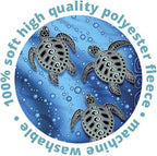 Dawhud Direct Sea Turtle Fleece Blanket for Bed, 50x60 Inches Super Soft Plush Ocean Blanket - Queen Size