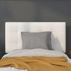 Flash Furniture Bedford Box Stitch Tufted Upholstered Twin Size Headboard in White Fabric