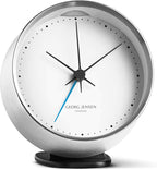 Georg Jensen Henning Koppel Non Ticking Desk Clock with Alarm, 3.94 Inch