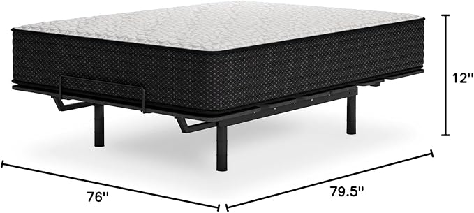 Signature Design by Ashley Limited Edition Plush 12 Inch Hybrid Mattress with Gel Memory Foam and Edge Support for Cool Sleep and Pressure Relief, King, Fiberglass Free, Mattress In A Box
