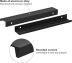 uxcell Cabinet Finger Edge Pull, 5pcs 200mm / 7.87" Aluminum Alloy Back Mount Hidden Cabinet Pulls Concealed Handle for Home Kitchen Drawer Cabinet, Black