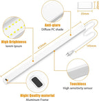 2pcs Hand Wave Under Cabinet Lights, 16" Under Counter Lighting with Dimmable and 4000K Natural White,Plug and Play,LED Lights for Kitchen Cabinet, Cupboard, Closet, Desk