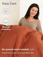 Extra Deep Split King Sheet Set - 7 Piece Breathable & Cooling Sheets - Hotel Luxury Bed Sheets Set - Easy Fit - Soft, Wrinkle Free & Comfy Sheets Set - Terracotta Sheet Set with Extra Deep Pockets