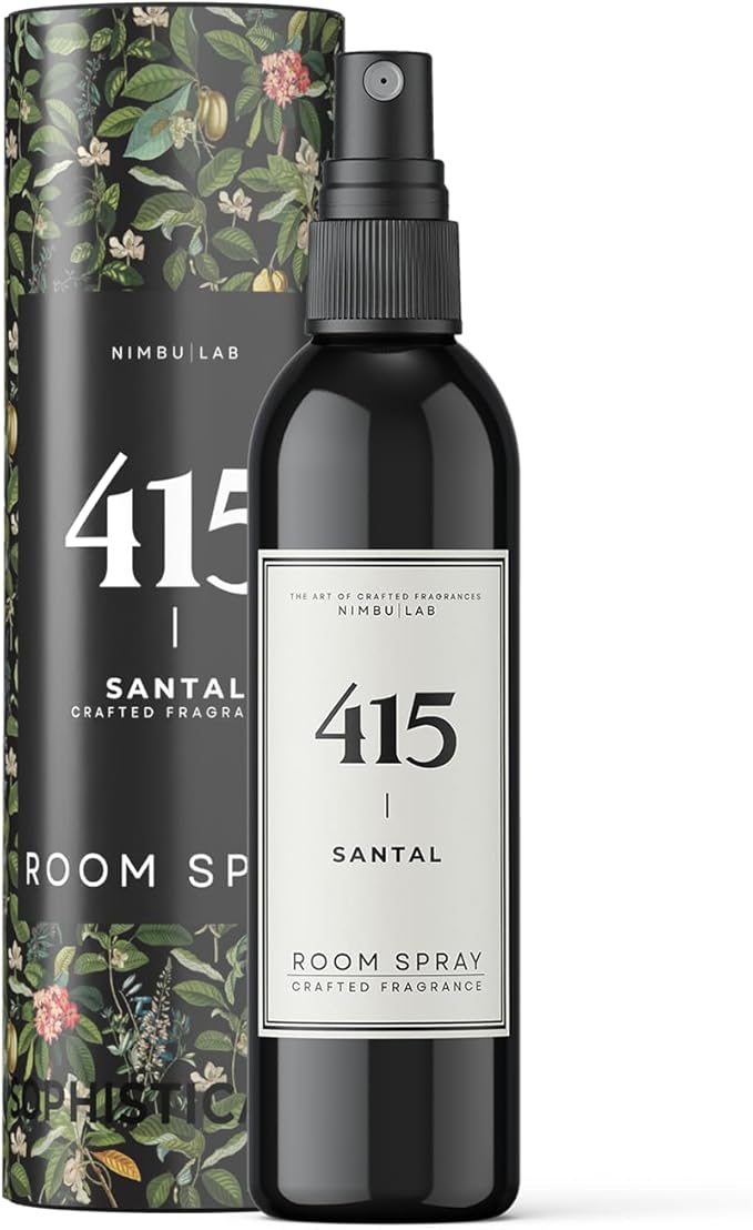 Room Spray for Home 415 Santal - Air Freshener for Home - Linen Spray for Bedding, Pillow Spray - Sandalwood blended with top notes of ginger and cardamom. Room Freshener. Long Lasting - 8oz/237ml