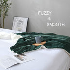 NANPIPER Throw Blanket Reversible Sherpa Flannel Blanket Super Soft Fuzzy Plush Fleece Microfiber for Bed/Couch(60"x80",Olive Green)