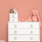 8Pack1.5 Ceramic Round Bear Knob Nursery Animal Drawer Handles Kids Cabinet Door Dresser Knobs and Pulls