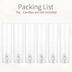 Glass Hurricane Candle Holder: 11.8" Tall Candlestick Holder Bulk with Cylinder Windproof Cover Set of 6 Clear Taper Candle Holders for Wedding Party Birthday Christmas Decor
