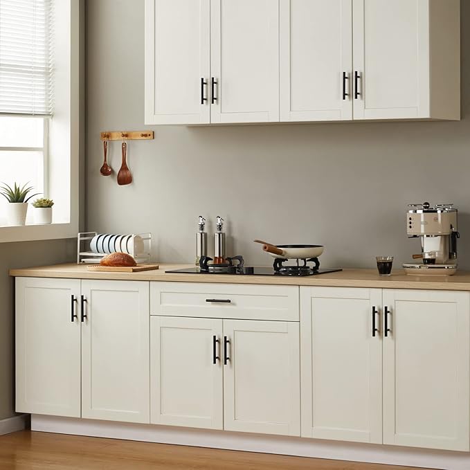 HBL' 20 Pack | 3-1/2 Inch Center to Center Matte Black Cabinet Pulls Kitchen Cabinet Handles, Made of Stainless Steel, Ideal for Cabinet,Drawer,Cupboard and Wardrobe.
