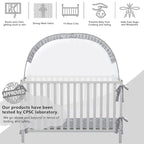 Pop Up Baby Crib Tent, Crib Net Canopy to Keep Baby in, Crib Mosquito Net with Viewing Window, Soft Mesh Cover & Pop Up Structure